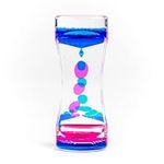 THE TWIDDLERS - Pink Blue Liquid Motion Timer Sensory Timer Hourglass, 14cm - Kids Water Bubble Lava Lamp Calming Sensory Toy for Autism, Stress Relief, Relaxation, ADHD, Perfect Stocking Filler