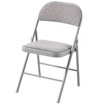 Charles Jacobs Cushioned Fabric Folding Chair with a Grey Metal Frame - 1 Chair
