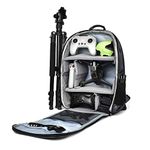 Backpack for DJI FPV / DJI Avata Drone : Holds Full Combo Kit - shoulder Carry bag PU Protective Travel Hand Bag Safe Multi Storage case For Charger, Hubs, Battery , Any RC（Gray) - 5 years Warrantied