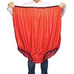 YEMYIQZ Big Mom Undies Funny Joke Gag Prank Gifts Giant Novelty Underwear For Women Men Granny Panties Gala Games, Red, One Size