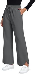 Xaatren Nurse Scrub Work Pants for Women,2-Way Stretch Mid-Rise Straight Leg Medical Workwear Drawstring & 4 Pockets Bottoms(Gray,Medium)