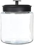 Anchor Hocking 96712 Mini Montana Jars With Black Metal Covers, 96 Ounce