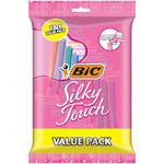 BIC Silky Touch Women's Disposable Razors, 2 Blades For a Sensitive, Soothing and Comfortable Shave, 18-Count