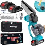 Mini Chainsaw Cordless, 6-Inch Portable Electric Chain Saw, [2024 Upgrade] Handheld Chainsaw with Auto-Oiler, Seniors Friendly Small Chainsaw, Mini Chain Saw Battery Powered for Wood/Trees Cutting