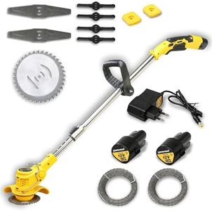 TOMAHAWK® TCBC 21 12v Cordless Grass Hedge Trimmer/Cutting/Machine - Lawn Mower Fast Rotation Motor with Multi Blades with 1.5Ah Battery, Charger