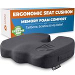 5 STARS UNITED Seat Cushion for Desk Chair - Tailbone, Coccyx Sciatica Pain Relief - Office Chair Cushions - Wheelchair Cushions - Car Seat Cushions - Pressure Relief Lifting Cushions