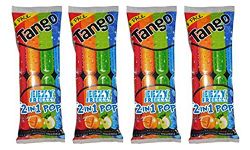 Tango Eezy Freezzy 2 in 1 Ice Pops - Cherry, Tango Orange, Apple & Blue Raspberry Freezable Pops 4 x 8 Packs (32 Freeze Pops)