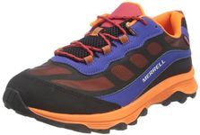 Merrell Unisex Kid's Moab Speed Low WTRPF Hiking Shoe, Blue Black Orange, 2 UK