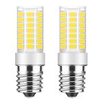 E17 LED Bulb Dimmable, 5W Microwave Oven Bulb, Daylight White 6000K, 40W Halogen Bulb Replacement for Microwave, Over Stove Appliance, Range Hood, Refrigerator, E17 Intermediate Base (2 Pack)