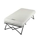 Coleman Camping Cot, Air Mattress, & Pump Combo, Folding Camp Cot & Air Bed with Side Table & Battery-Operated Pump, Great for Comfortable Outdoor Sleeping & Camping