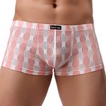 Designer Boxer Shorts Men 3d Printed Animal Bikini Briefs Christmas Halloween Boxer Shorts Men's Funny Christmas Boxer Shorts Men's Novelty Boxer Shorts Stretch Trunks Underwear Brief Pink