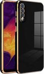 KARWAN®️ Luxury 6D Chrome Back Cover Case Compatible for Samsung Galaxy A50 |Slim Shockproof Soft TPU | Raised Lips Protection | Camera Protection | Stylish Back Case and Cover |-Black