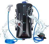 AFISHTOUR Portable Camping Shower Bag - 20L/5.4 Gallons Solar Shower Water Bag with Foot Pump and Shower Head - Camp Shower for Camping, Beach, Travel, Outdoor Activities