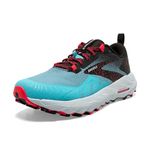 BROOKS Women's Cascadia 17 Sneaker, Bluefish/Black/Diva Pink, 7.5 UK