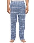 Pyjama for men cotton checkered sleep & lounge wear, Flannel checked Pajama for Home wear, Color (Blue & white Checks), Size : S - 6XL (XL)