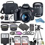 Canon EOS Rebel T7 DSLR Camera Bundle with Canon 18-55mm Lens + 2pc SanDisk 32GB Memory Cards + Accessory Kit (18-55mm)