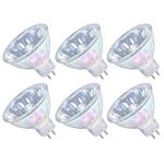 GMY MR16 Halogen Bulbs 35W 12V, GU5.3 Spotlight Bulb Dimmable, 4000 Hours Extra Long Lifetime, 2 Pin Base 36°Beam Angle, 3000K Warm White Dichroic 6 Pack