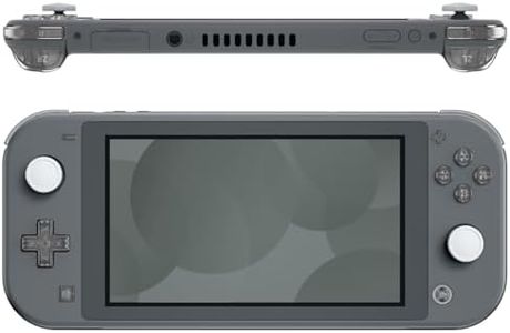 eXtremeRate Clear Black Replacement ABXY Home Capture Plus Minus Keys Dpad L R ZL ZR Trigger for Nintendo Switch Lite, Full Set Buttons Repair Kits with Tools for Nintendo Switch Lite