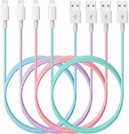 iPhone Charger 6ft Lightning Cable 6FT 4Packs Colorful Nylon Braid Charging Cord Apple MFi Certified for Apple Charger iPhone 14 13 12 11 SE Xs XS Pro Max XR X 8 7 6 Plus iPad iPod