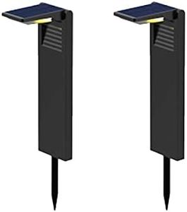 Lot de 2 balises solaires à planter LED blanc froid OSTRY H41cm Lumière Extérieur, Eclairage Solaire pour Jardin Chemin