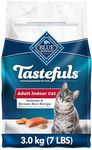 Blue Buffalo Indoor Health Natural Adult Dry Cat Food, Salmon And Brown Rice 3.1kg bag - Medium Bag, kibble