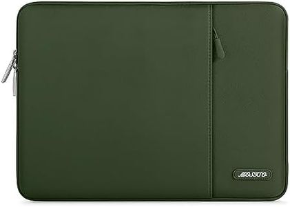 MOSISO 14 inch Laptop Sleeve Bag Compatible with MacBook, 13-13.3 inch Notebook, Compatible with MacBook Pro 14 inch M3 M2 M1 Chip Pro Max 2024-2021, Polyester Vertical Case with Pocket, Army Green