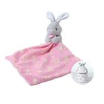 CREVENT Cozy Plush Baby Security Blanket Loveys for Baby Girls with Animal Face, Fleece Comforter Cuddle Blanket,Baby Shower/Birthday/Receiving Gifts for Newborns Infant Toddler (Hugging Bunny)