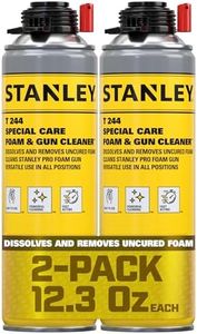 STANLEY Spray Foam Dispensing Gun Cleaner - Uncured Expanding Polyurethane Foam Dissolver - 12.3 oz, 2 Pack