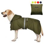 KOOGAL Pet Large Dog Raincoat Apparel Poncho Waterproof for Medium Large Sized for Dog Raincoat Clothes… (Green, 4XL)