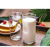 FINSTER Crystal Cut Water/Milk Glasses Set of 2-300 ml Transparent Long Glass Highball Glasses | Juice Plaza Tumbler