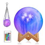 Moon Lamp, BEISHIDA 3D Moon Light Galaxy Lamp 5.9Inch Lunar Lamp 16 Colors with Remote, Gifts for Girls Age 6 7 8 9 10 11 12 13 14+ Year Old Birthday Gifts, Teen Girl Gifts, Night Lights for Kids (5.9in)