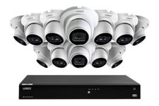 Lorex 4K 8MP 16-Camera Capable (Wired or Fusion Wi-Fi) 4TB PoE NVR System with 12 IP Dome Cameras - Color Night Vision, Smart Motion Detection (Person/Vehicle), IP67, Listen-in Audio (White)