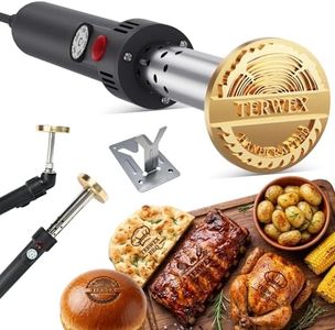 Terwex Custom Electric Branding Iron for Burgers - Logo Branding Irons Personalized for Food Cake Bread Meat Coconut, Temperature-Controlled Brass Letters Burning Stamp, BBQ Gifts Grill Accessories