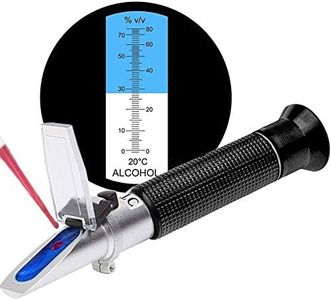 SMARTSMITH Alcohol Refractometer for Spirit Alcohol Volume Percent Measurement with Automatic Temperature Compensation (ATC), Range 0-80% v/v.Alcohol Refractometer for Spirit Alcohol Volume Percent