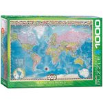 Eurographics 6000-0557 Map of the World with Flags Puzzle, Various, 48 x 68 cm