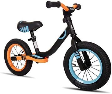 KOOKIDO® Sport Balance Bike with Real AIR Tires, Kids Bike with a Damping Mechanism, 12 inch No Pedal Bike, 12" Bike for Kids Ages 3-6 (Black & Orange)