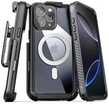 Encased Titan-X Holster for iPhone 16 Pro Max, Waterproof Case with Belt Clip - Shockproof, Full Body Cover with Built-in Screen Protector and Port Cover (MagSafe Compatible)