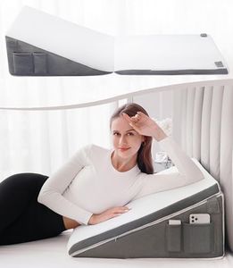 Ziiyllean 12" Bed Wedge Pillow for Sleeping, 10-in-1 Adjustable Memory Foam Wedge Pillow for Acid Reflux, 2-in-1 Incline Wedge Pillows for After Surgery, Snoring, Back Pain Pillow Wedge