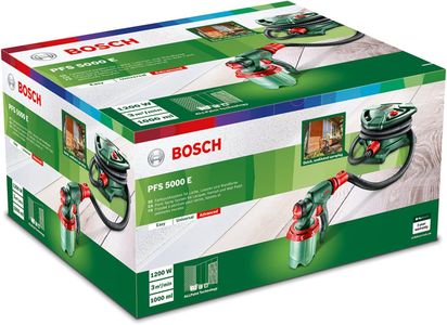 Bosch Paint Spray System – 2x 1000ml Tanks, Multi-Nozzle, Cleaning Kit
