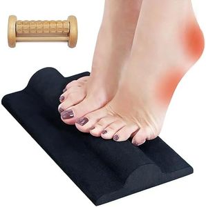 Plantar Fasciitis Relief Pad with Foot Roller, Fascia Stretcher Toe Stretcher for Heel Spurs, Achilles Tendonitis, Tight Calves & Foot Drop