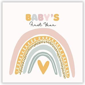 Baby Memory Book for Girls - Baby’s First Year Book to Document and Cherish Milestones, Precious Moments, Baby Keepsake Book - Baby Journal with Pocket for Memories | Size 9.5x9"