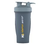 Muscleblaze Champion Shaker Series, Grey, 650 Ml, Sipper Bottle With Whisk Ball, 100% Leakproof, Bpa Free Protein Shaker Bottle - Plastic