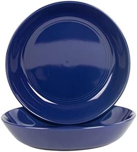 10 Strawberry Street Double Line 9.5"/36oz Dinner Bowl, Set of 2, Cobalt Blue