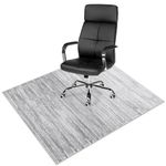 Anidaroel Ombre Office Chair Mat for Hardwood Floor, 48"x60" Under Desk Rug for Rolling Chair, Computer Desk Chair Mat, Anti-Slip Backing Large Floor Protector Rug for Home Office, Grey