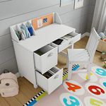 White Desk For Kids With Hutch