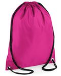 BagBase Budget Water Resistant Sports Gymsac Drawstring Bag (11L) (One Size) (Fuschia)