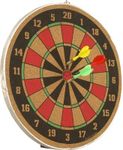 WOOD-O-PLAST Dart Board 18 with Steel Tip Darts Set