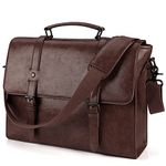 Lubardy Messenger Bag Mens Briefcase Laptop Bag 15.6 inch Shoulder Satchel Bag Waterproof Notebook Bags Vintage PU Leather for Work Business Trip School