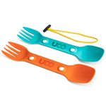 UCO Utility Spork Camping Spoon-Fork-Knife Utensil, 2 Pack