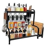 2 Tier Spice Rack Organiser Free Standing Spice Rack Organiser Large Capacity Spice Jars Kitchen Rack for kitchen Countertop Organizer